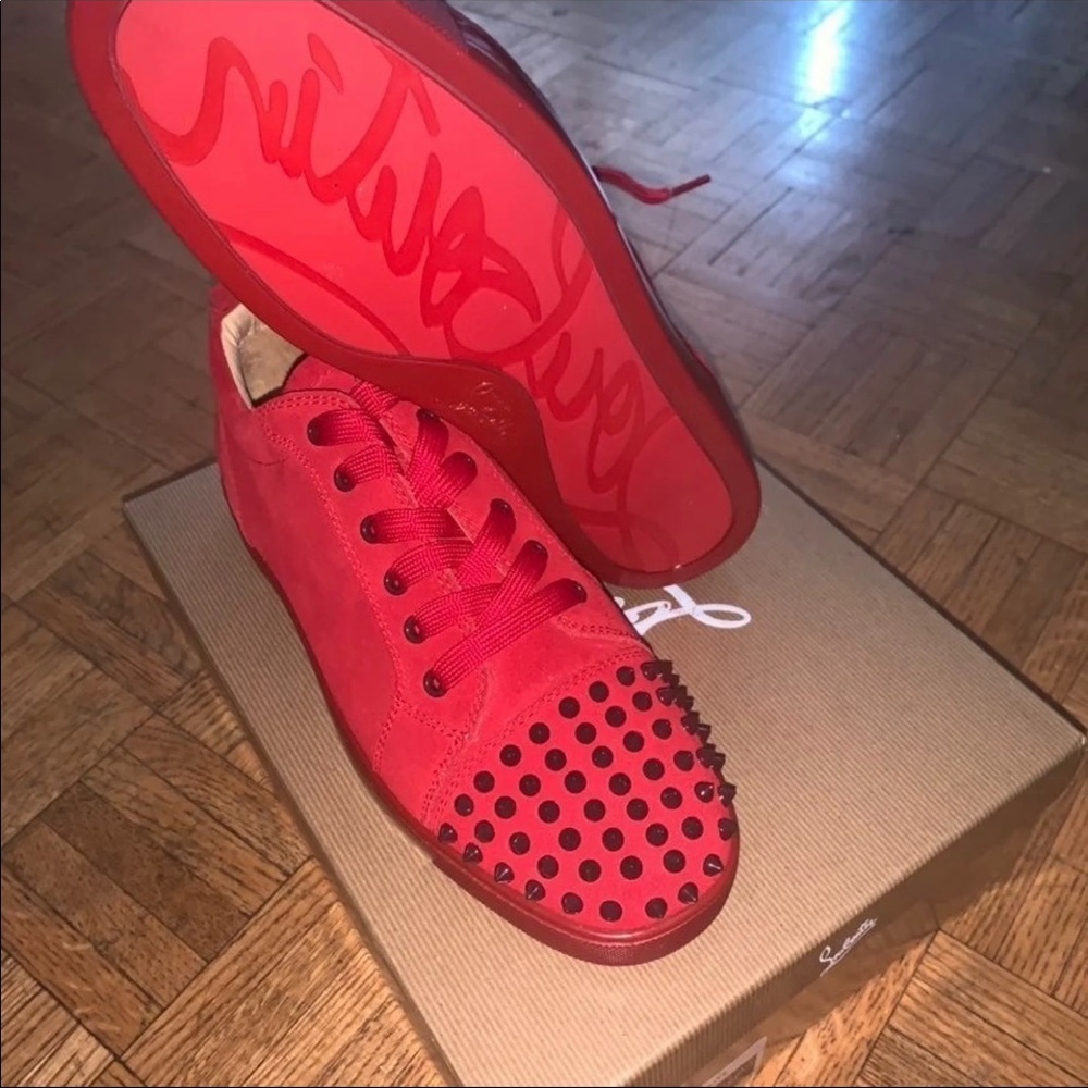 Red Suede Christian louboutins